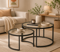Modern Round Coffee Table Set of 2