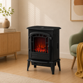 HM Freestanding Electric Fireplace Heater – Black