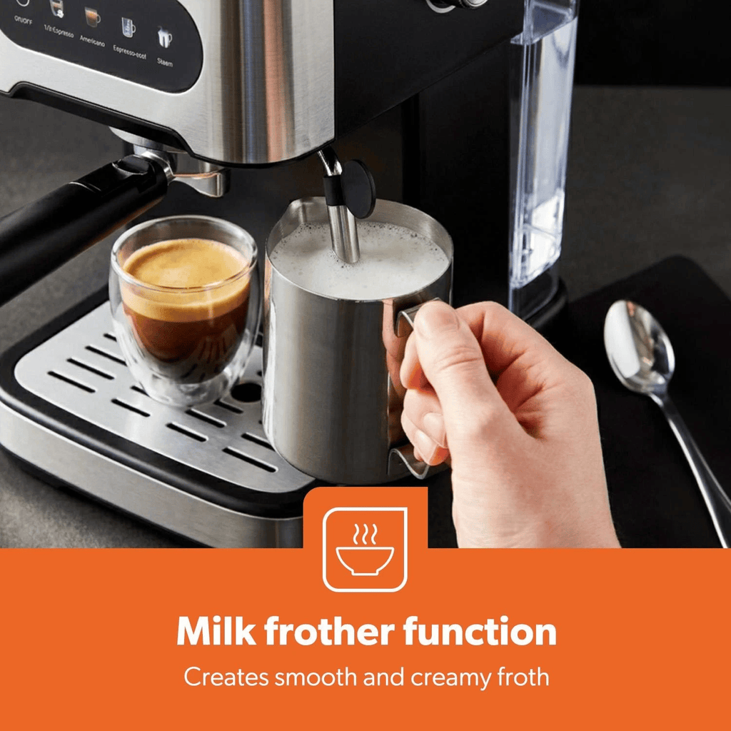 GPas 20 Bar Espresso Coffee Machine with Milk Frother 1.5L