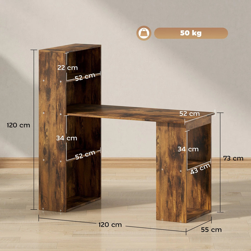 HM Computer Desk with 6 Shelves