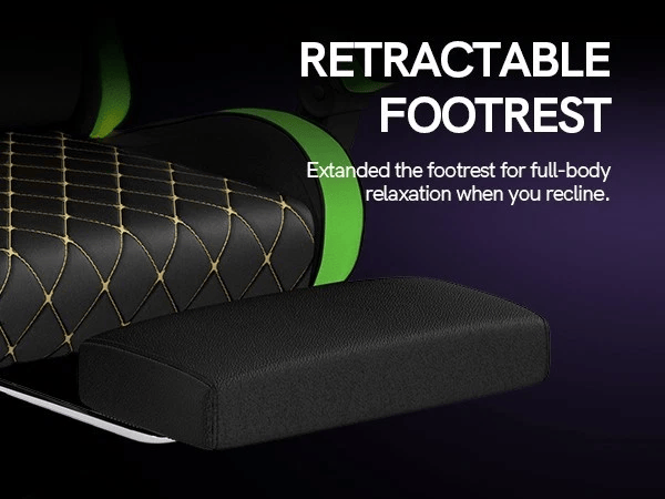 BGZ RGB LED Gaming Chair with Footrest