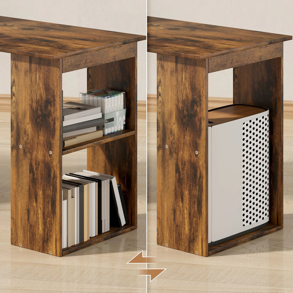 HM Computer Desk with 6 Shelves