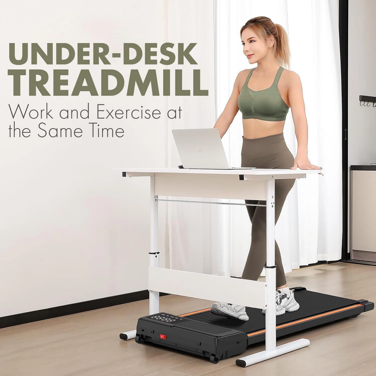 2HP Folding Walking Pad Under Desk Treadmill